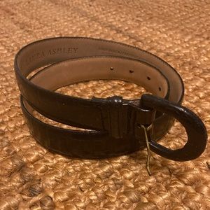 Black leather belt